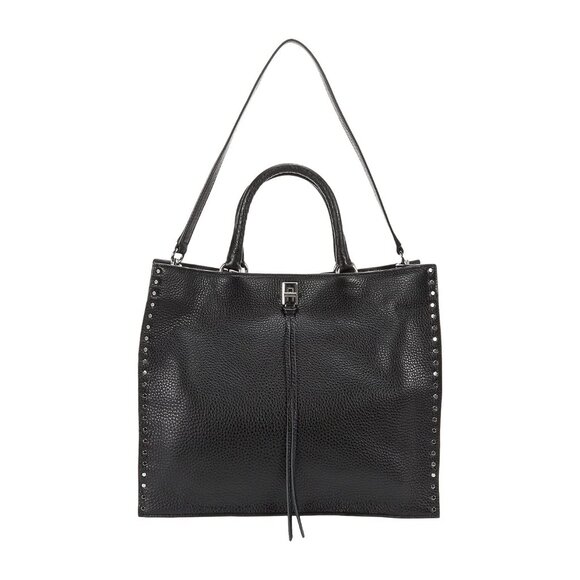 Rebecca Minkoff Women's Darren Tote Bag Black with Silver Studs - Picture 1 of 6
